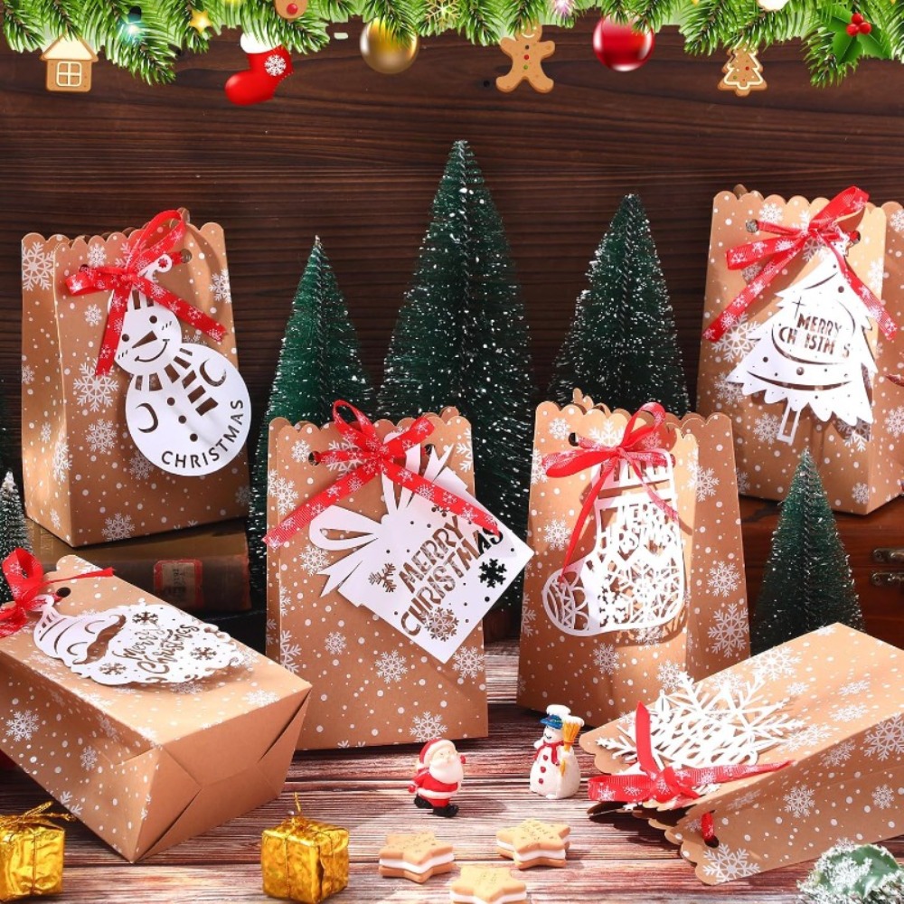 Packaging - 6/12 szt. Świąteczne pudełka na prezenty