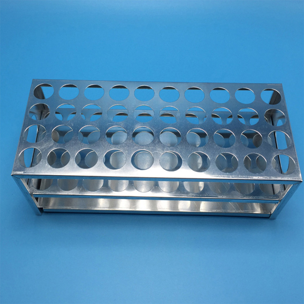 Lab Equipment - Aluminiowy stojak na probówki, 40 otworów,